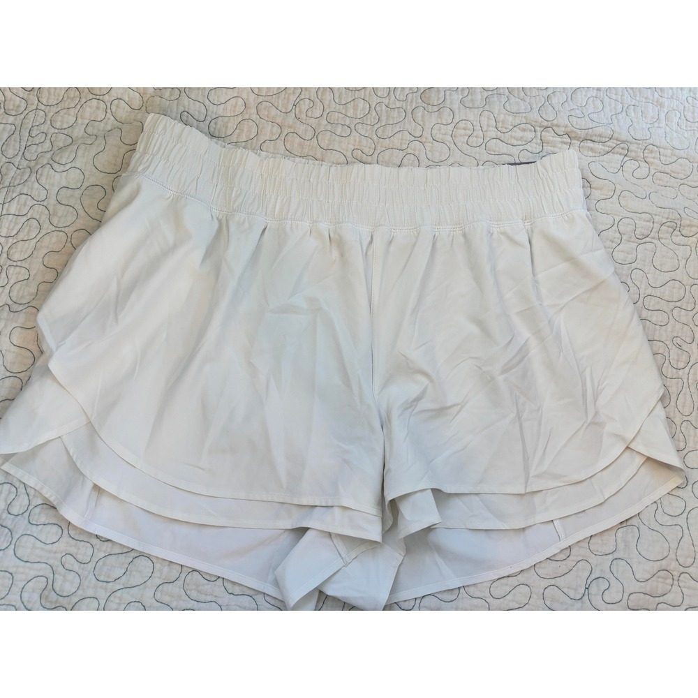 Calia Women's High Rise Step It Up Shorts 3" Inseam Relaxed Fit White Size XXL‎